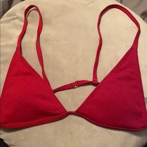 Red bathing suit top